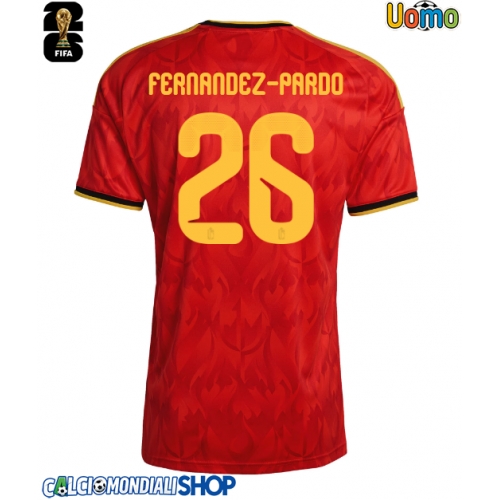 Maglie da calcio Belgio Matias Fernandez-Pardo #26 Prima Maglia Mondiali 2026  Manica Corta